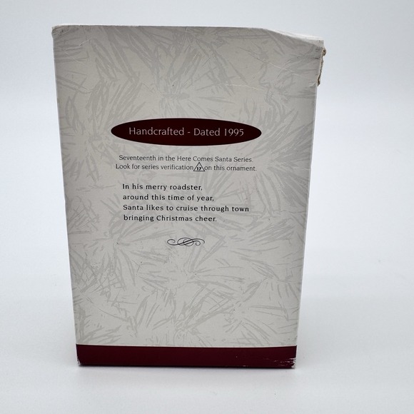 Hallmark 1995 Santa's Roadster Here Comes Santa Car Christmas Ornament - Picture 9 of 9